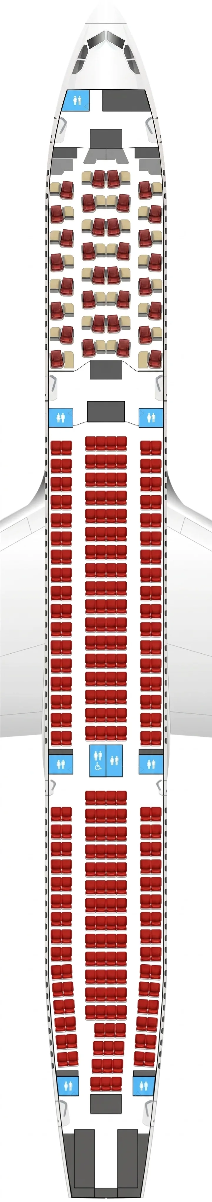 Hong Kong Airlines Airbus A330-300 seat map