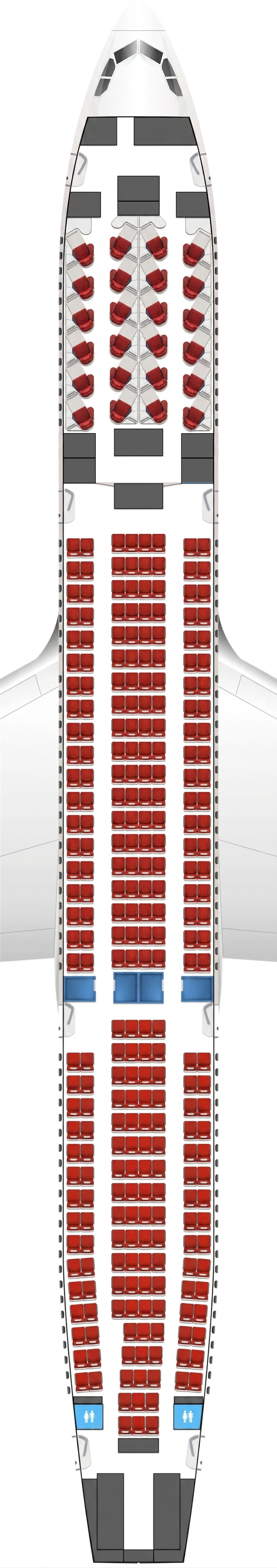 Hong Kong Airlines Airbus A330-300 seat map