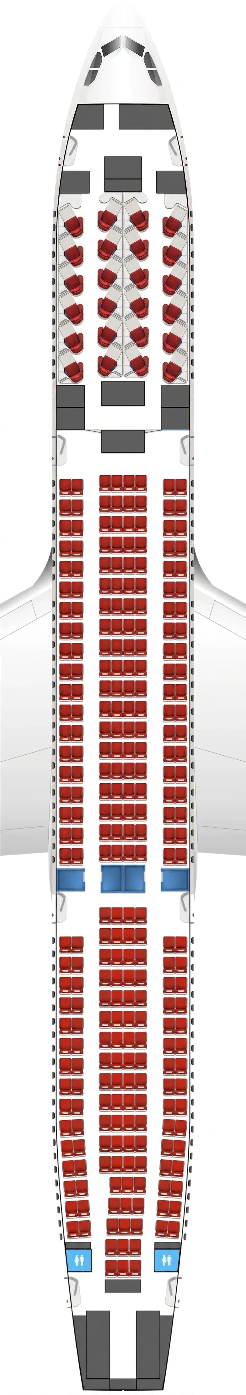 Hong Kong Airlines Airbus A330-300 seat map