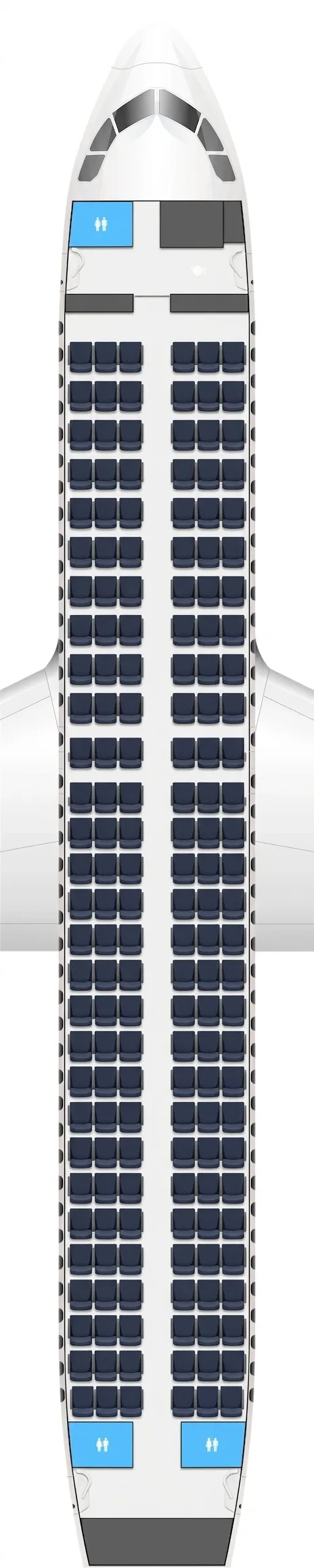 Uzbekistan Airways Airbus A320 seat map