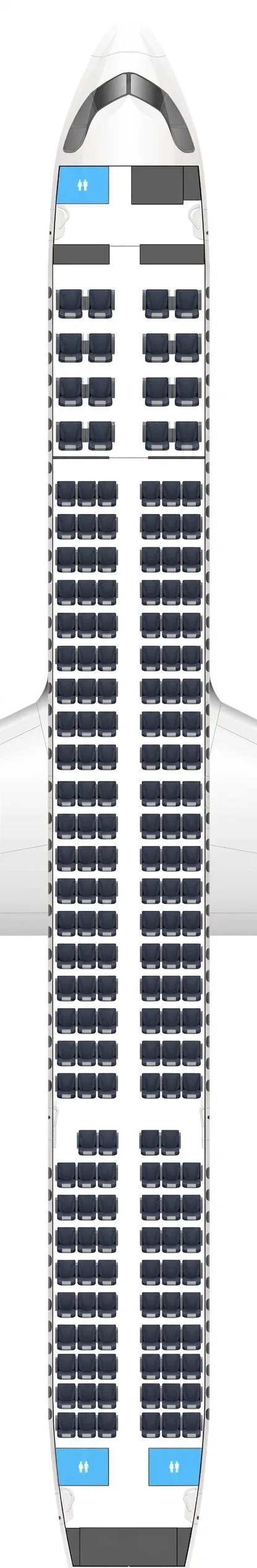 Uzbekistan Airways Airbus A321neo seat map
