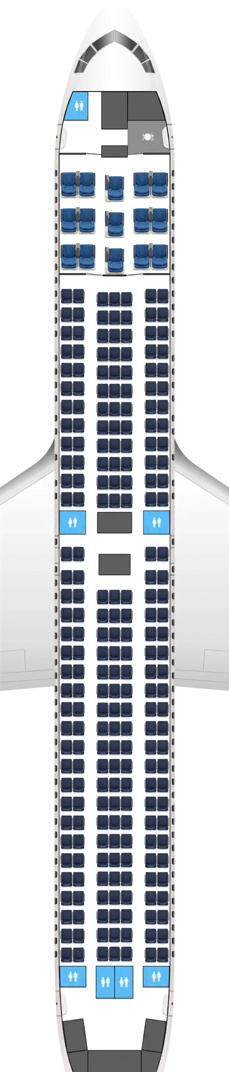 Uzbekistan Airways Boeing 767-300ER seat map