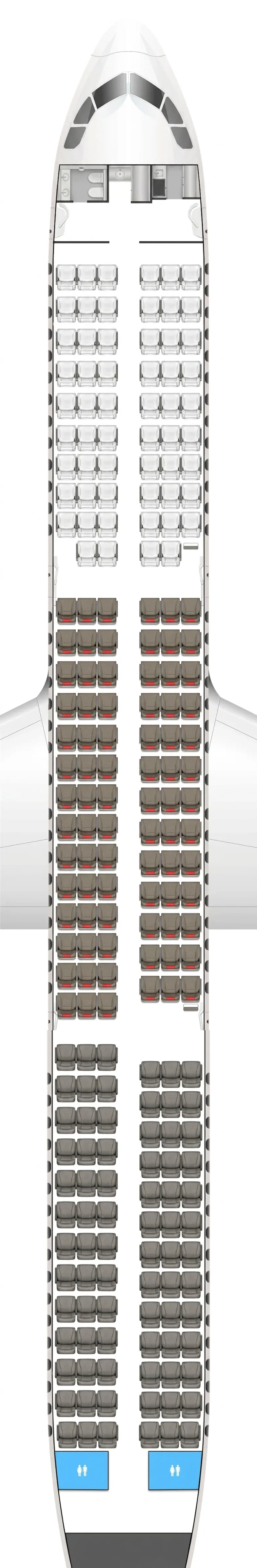 Iberia Airbus A321 seat map