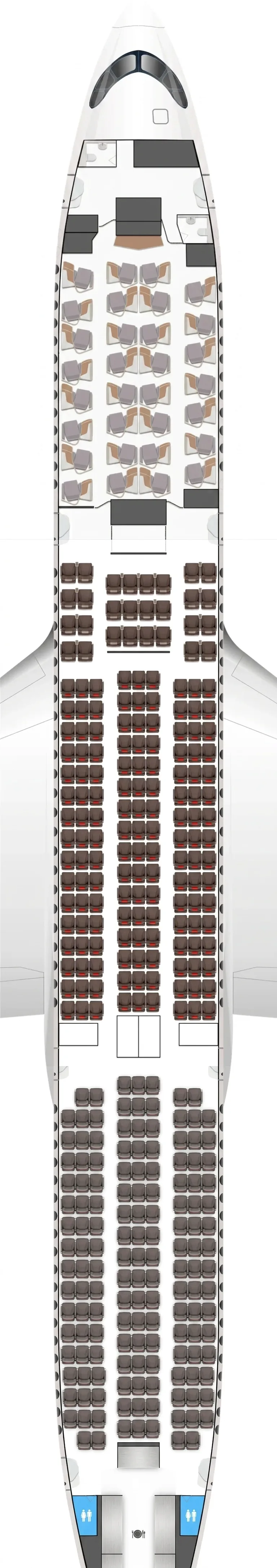 Iberia Airbus A350-900 seat map