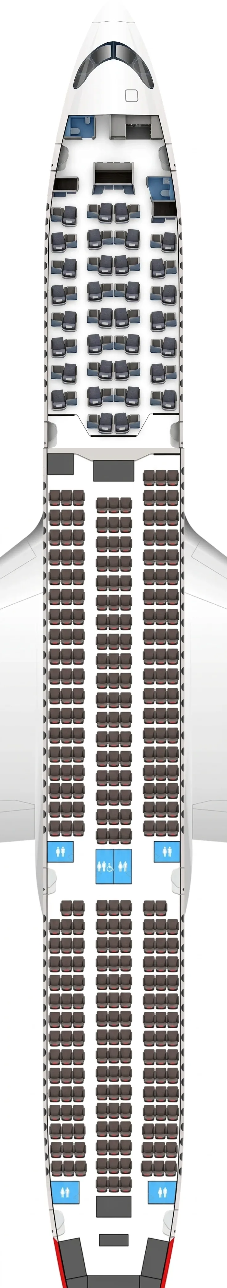 Iberia Airbus A350-900 seat map