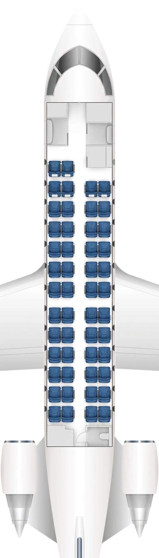 Iberia CRJ-200 seat map