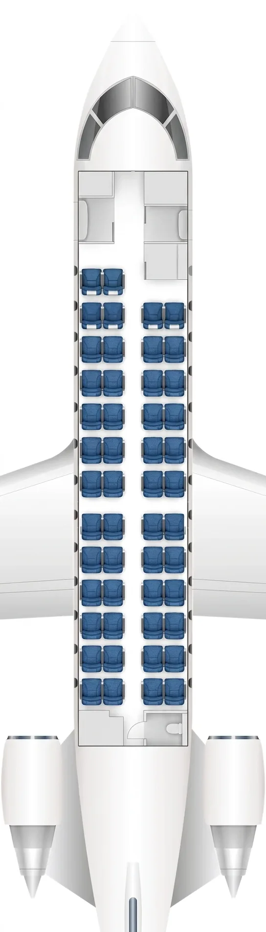 Iberia CRJ-200 seat map
