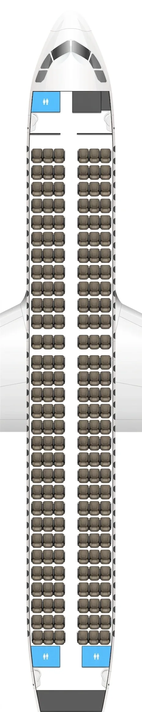 Air India Express Airbus A320 seat map