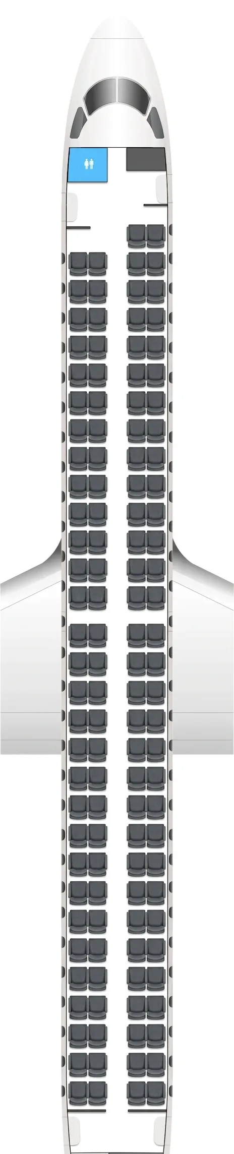 Arkia Embraer 195 seat map