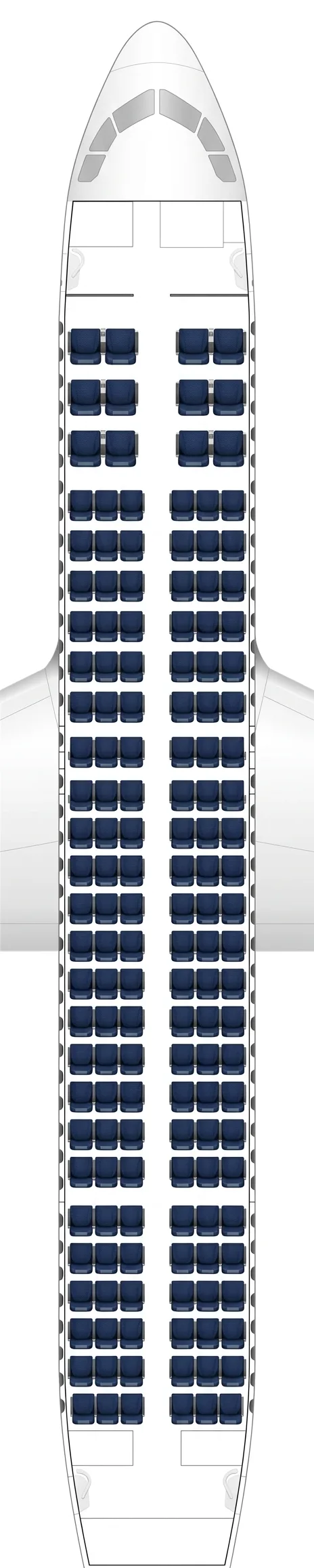 Azerbaijan Airlines Airbus A320 seat map