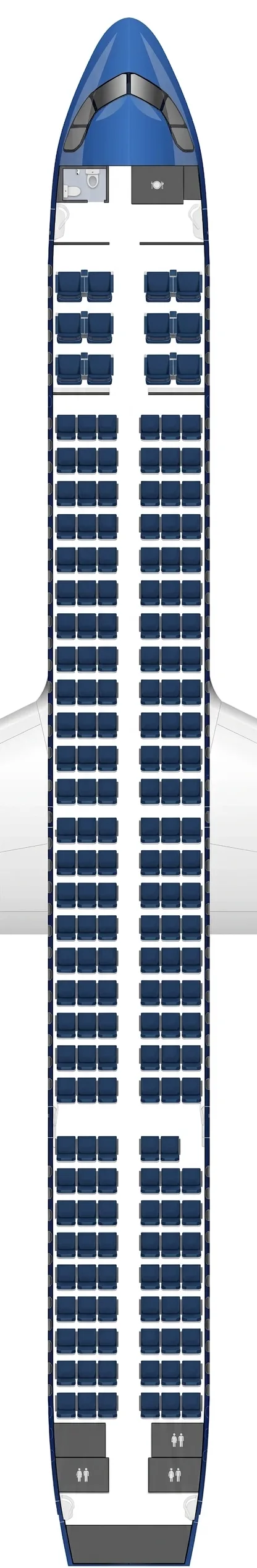 Azerbaijan Airlines Airbus A321neo seat map
