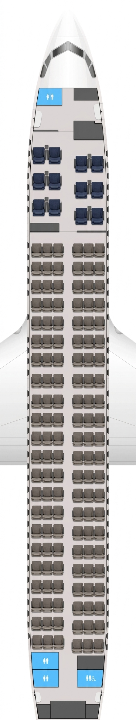 Japan Airlines Boeing 737-800 seat map
