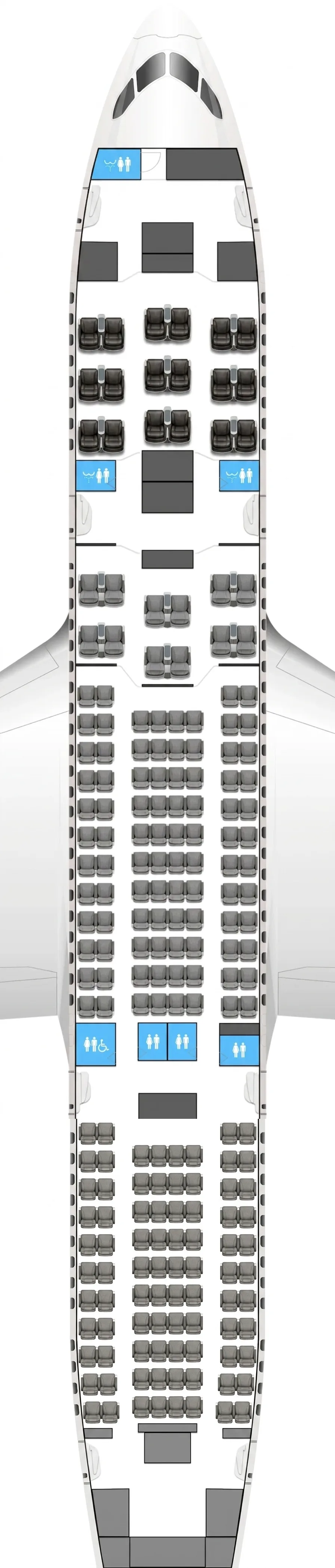 Japan Airlines Boeing 787-8 seat map