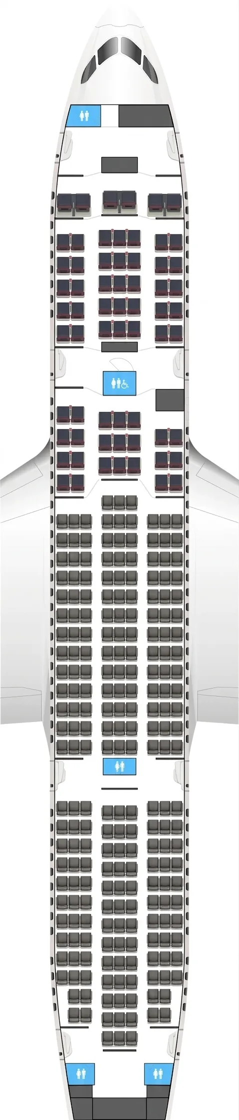 Japan Airlines Boeing 787-8 seat map