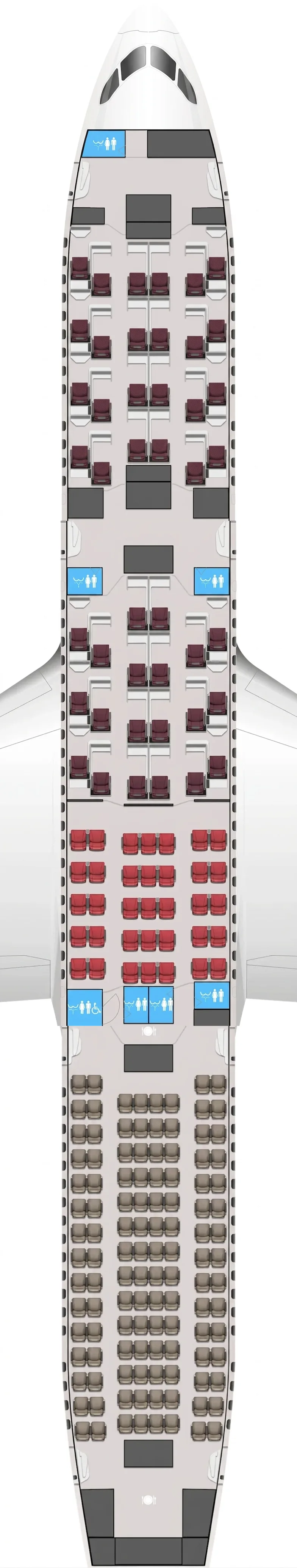 Japan Airlines Boeing 787-9 seat map