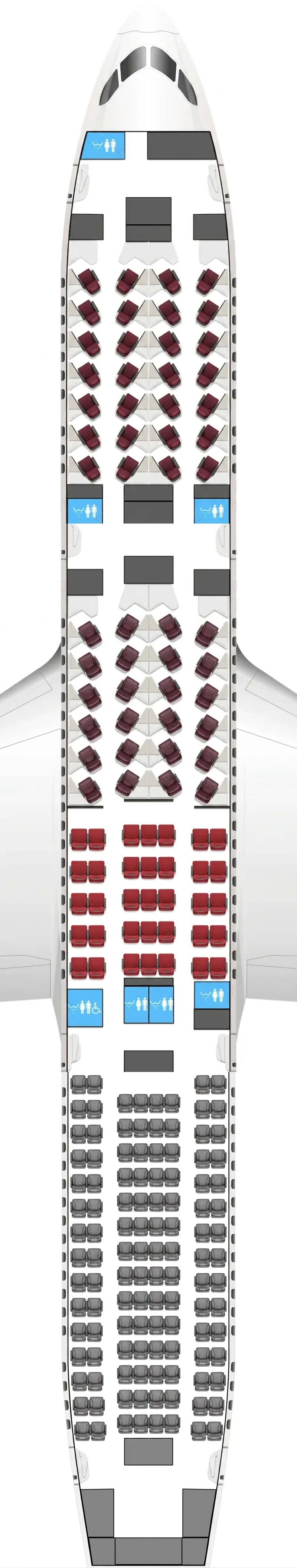 Japan Airlines Boeing 787-9 seat map