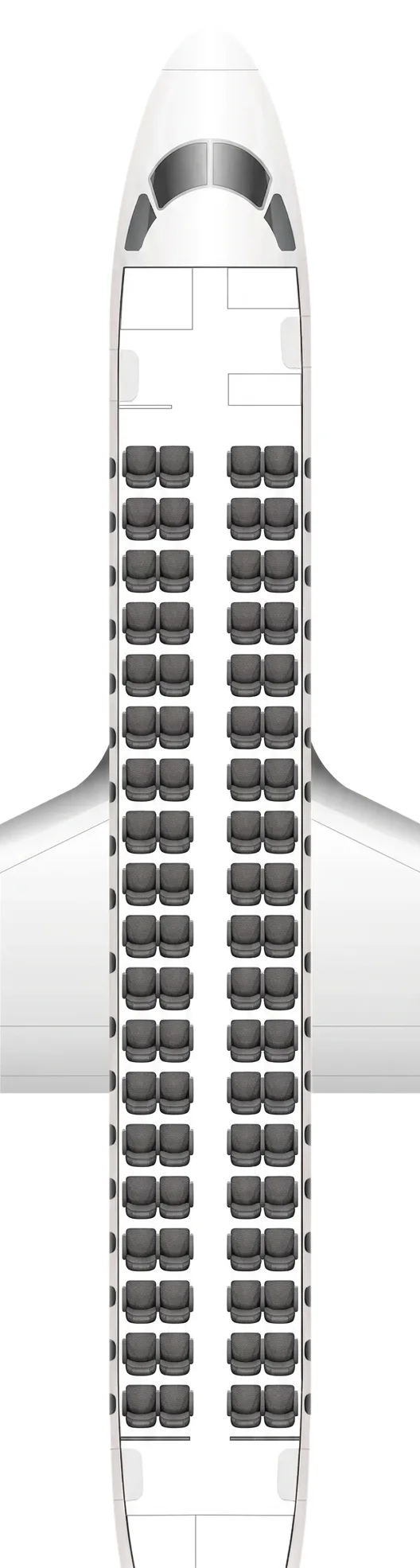 Japan Airlines Embraer 170 seat map
