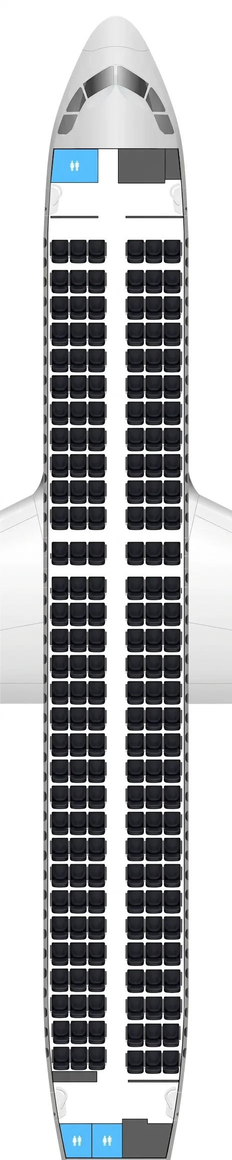 Jetstar Airbus A320 seat map