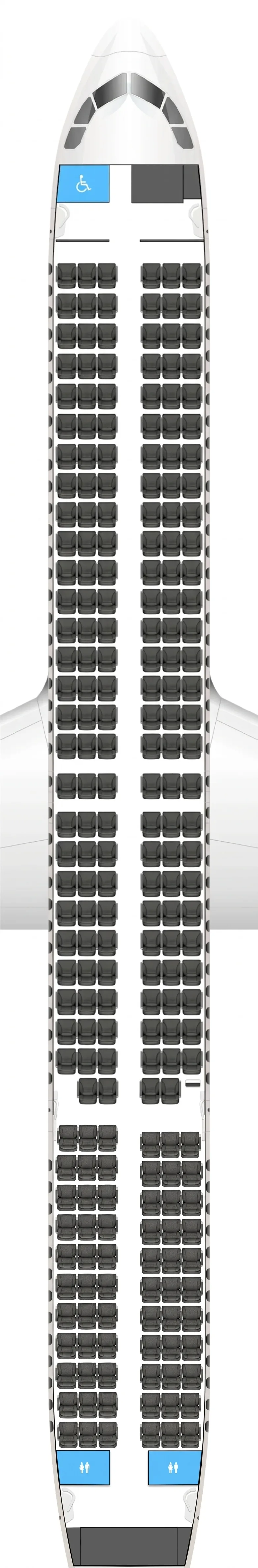Jetstar Airbus A321LR seat map