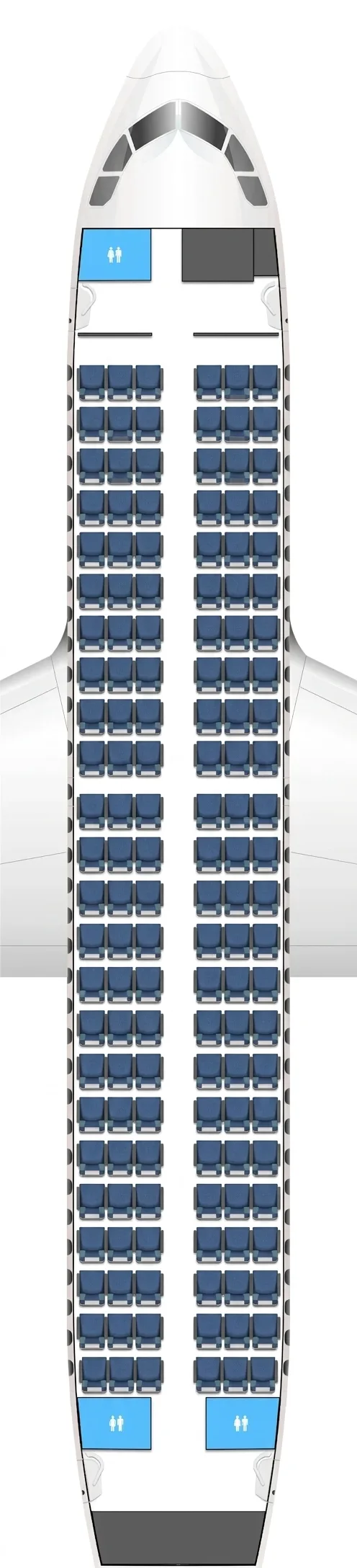 Air Serbia Airbus A319 seat map