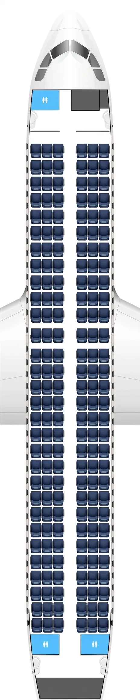 Air Serbia Airbus A320 seat map