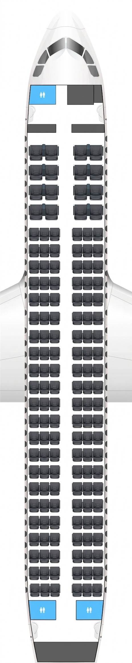 Air Astana Airbus A320neo seat map