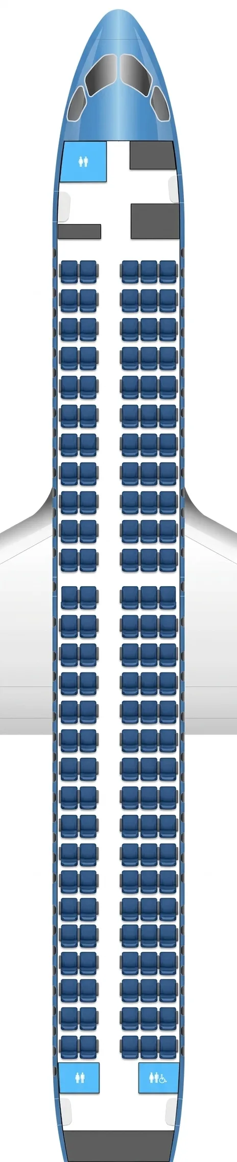 Korean Air Airbus A220-300 seat map