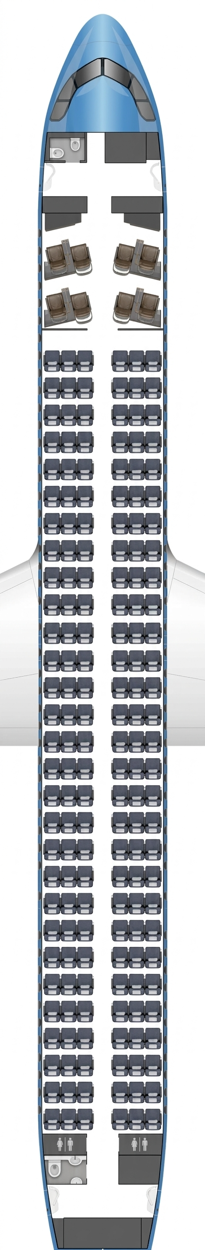 Korean Air Airbus A321neo seat map