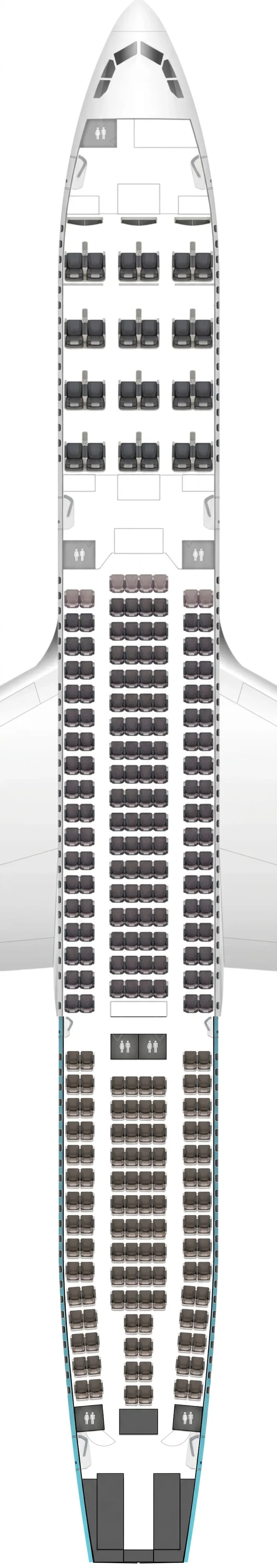 Korean Air Airbus A330-300 seat map