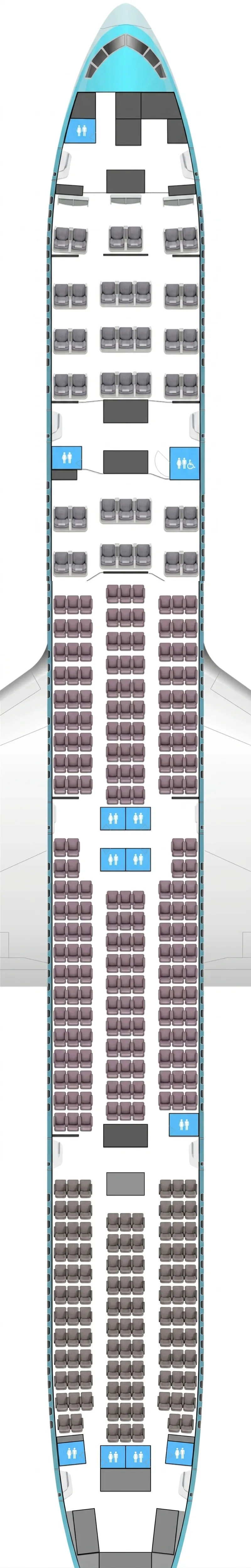 Korean Air Boeing 777-300 seat map