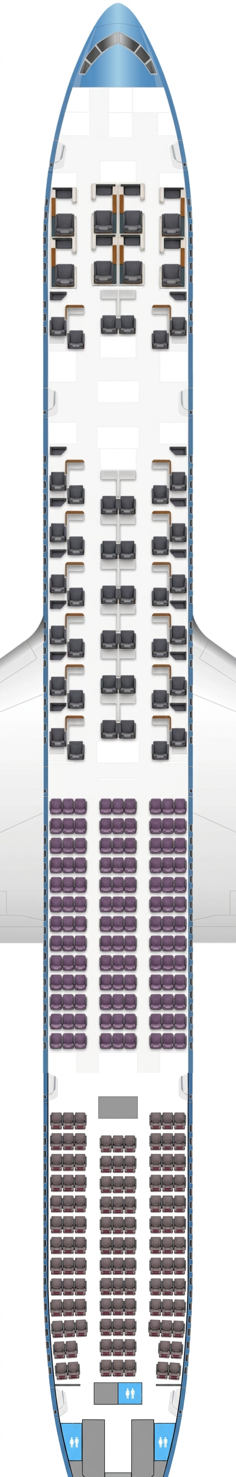 Korean Air Boeing 777-300ER seat map