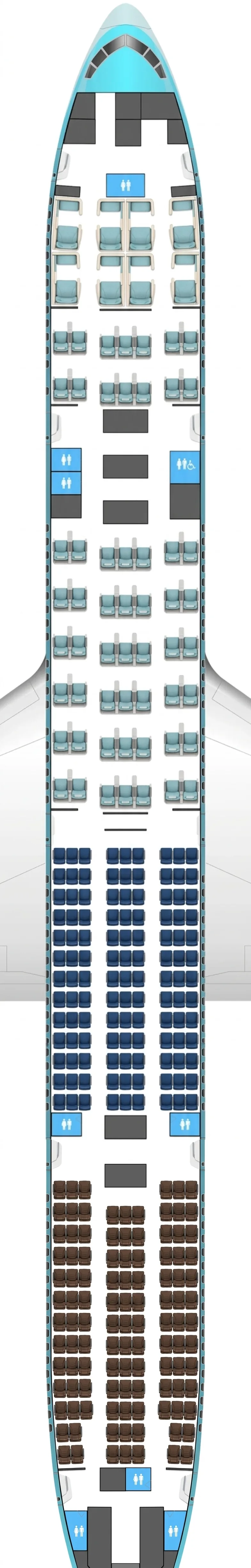 Korean Air Boeing 777-300ER seat map