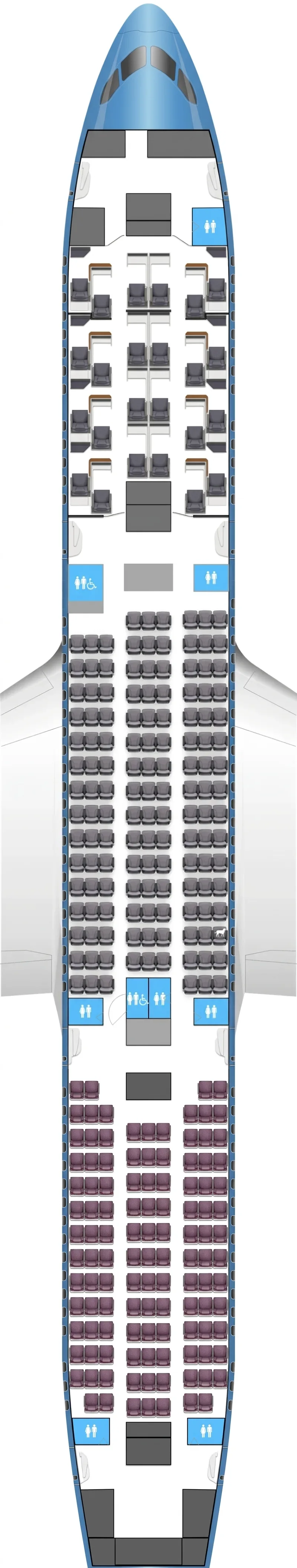 Korean Air Boeing 787-9 seat map