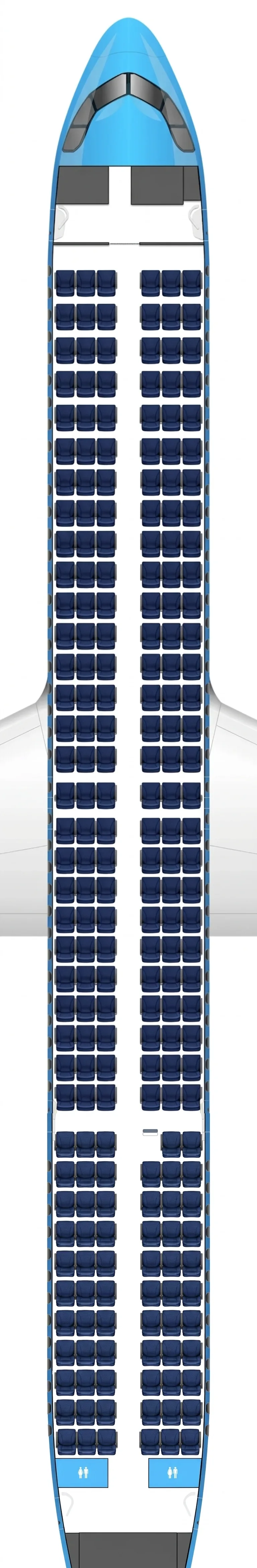 KLM Airbus A321neo seat map