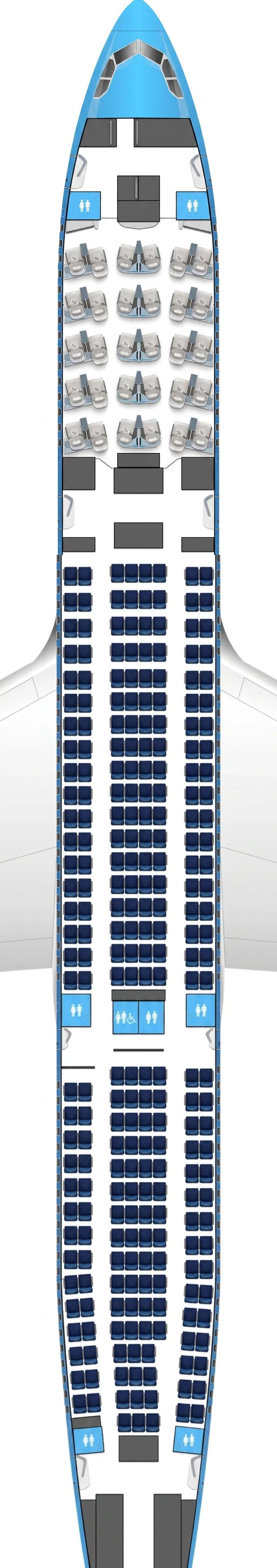 KLM Airbus A330-300 seat map