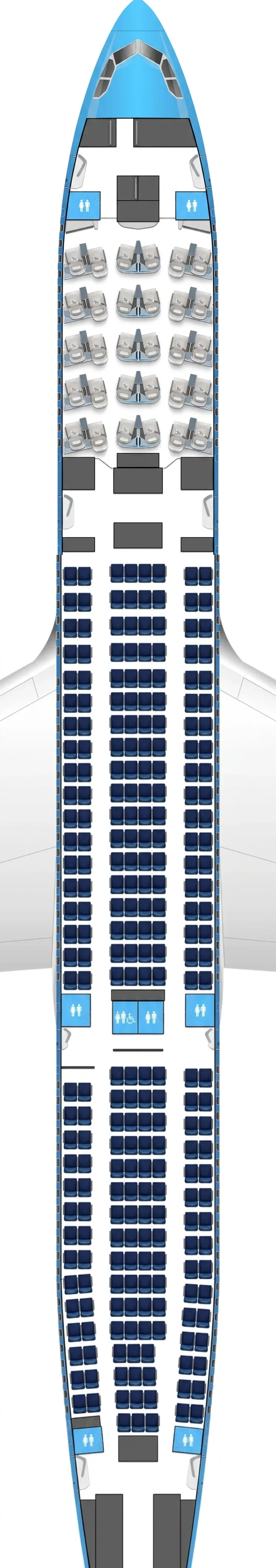KLM Airbus A330-300 seat map