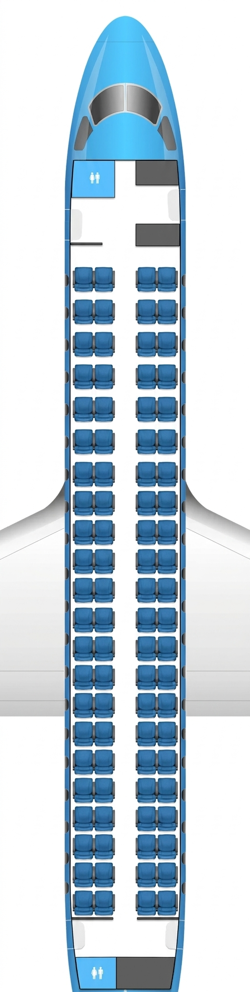 KLM Embraer 175 seat map