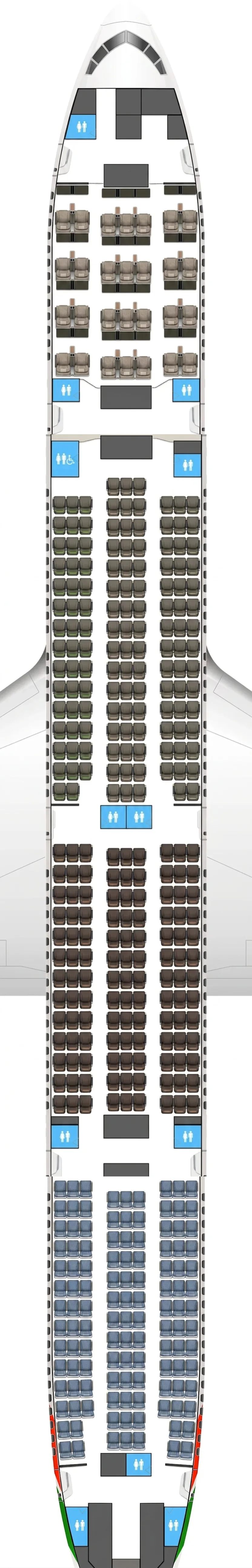 Kenya Airways Boeing 777-300ER seat map