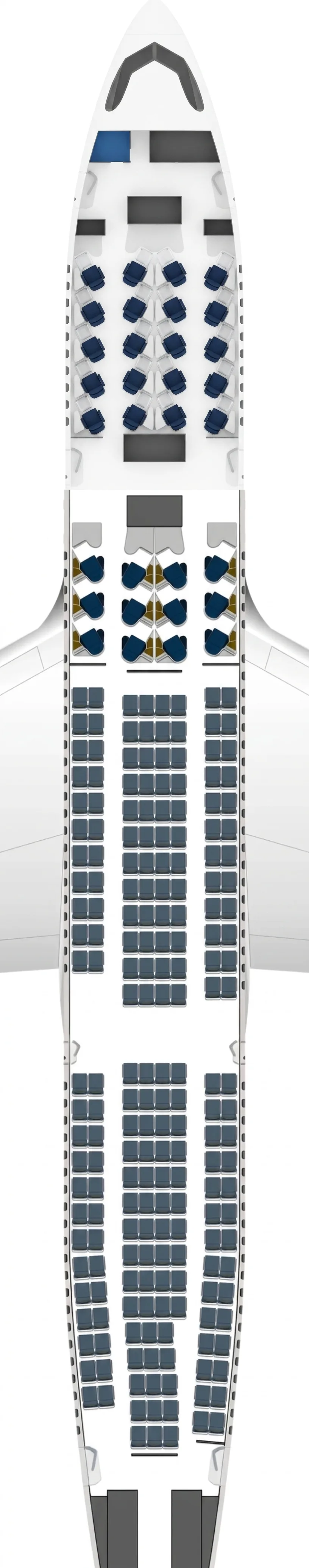 Kuwait Airways Airbus A330-800 seat map
