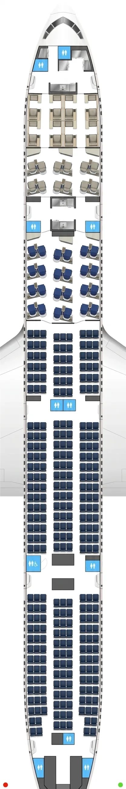 Kuwait Airways Boeing 777-300ER seat map