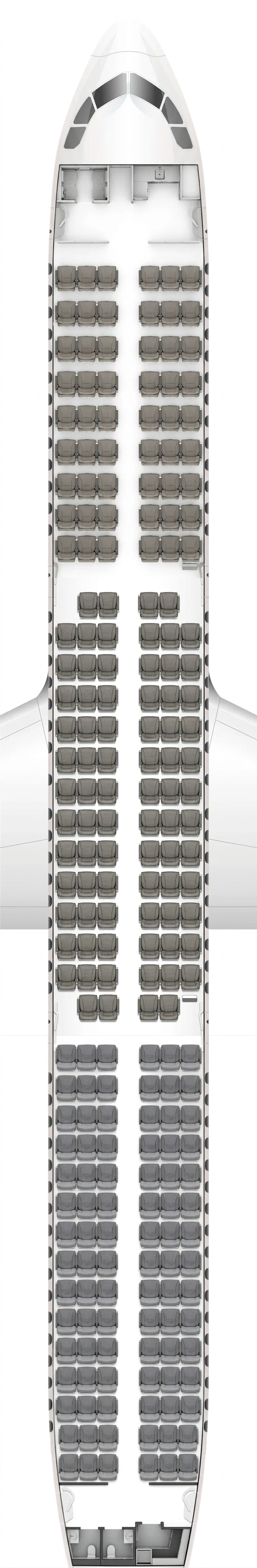 LATAM Airbus A321 seat map ()