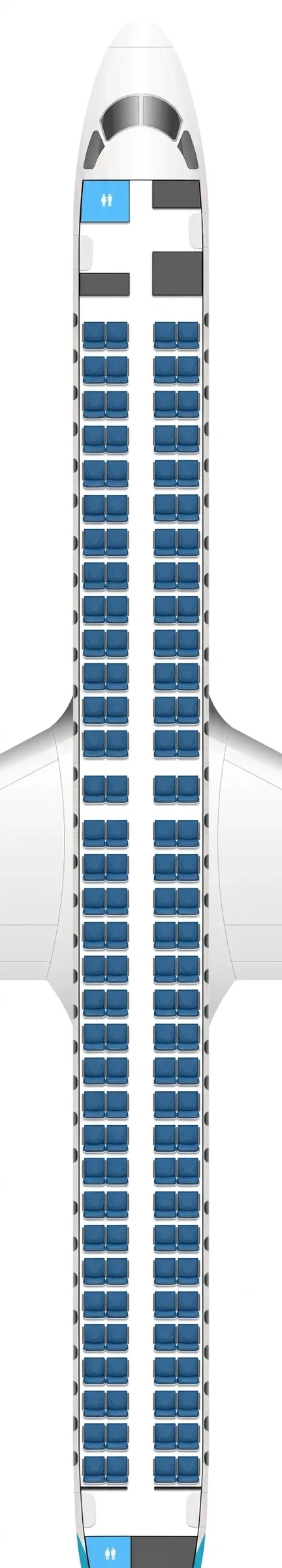 Luxair Embraer 195-E2 seat map