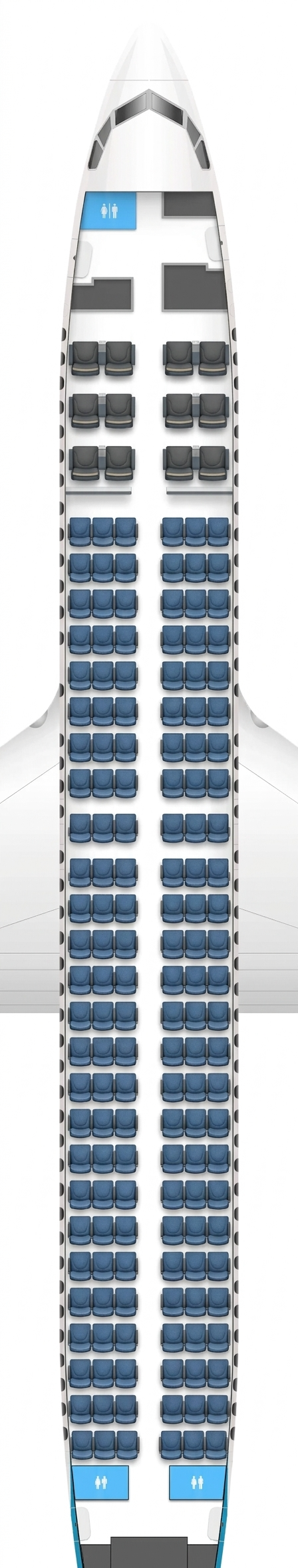 Luxair Boeing 737-Max 8 seat map ()