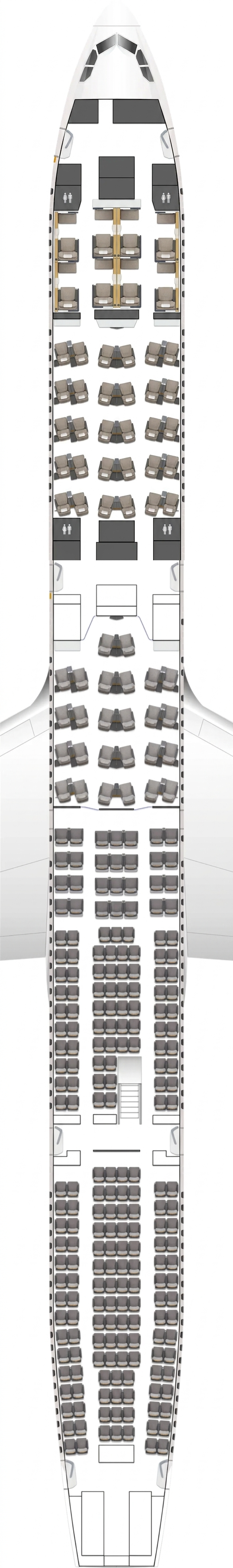 Lufthansa Airbus A340-600 seat map