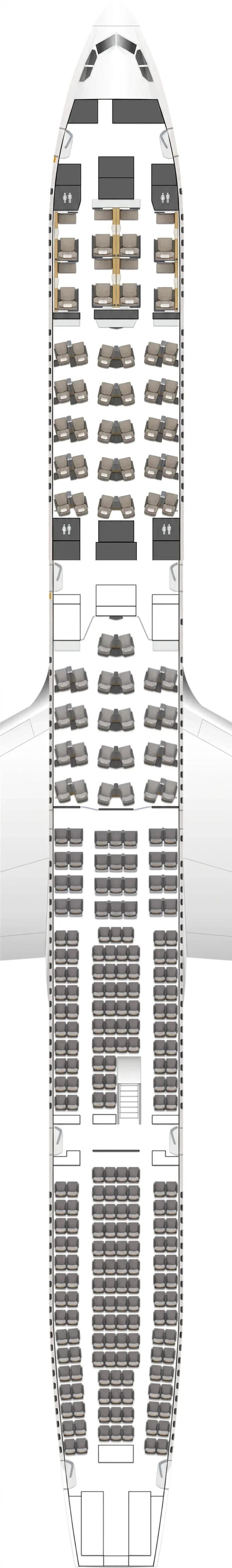 Lufthansa Airbus A340-600 seat map