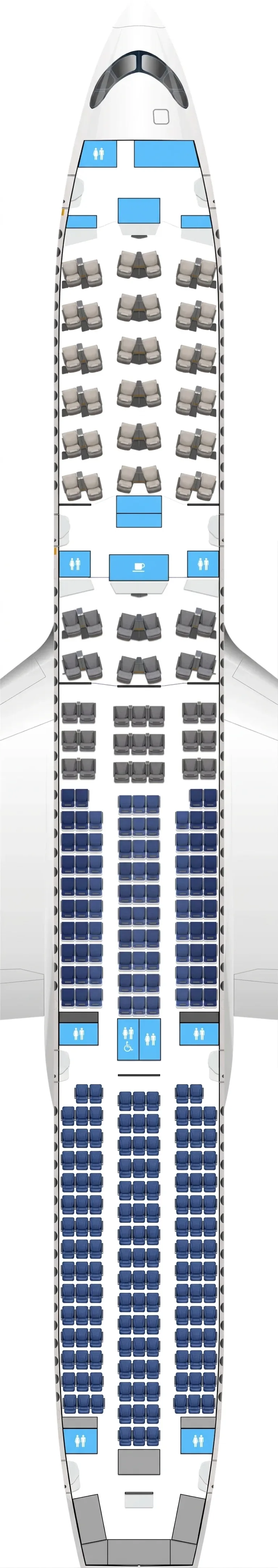 Lufthansa Airbus A350-900 seat map