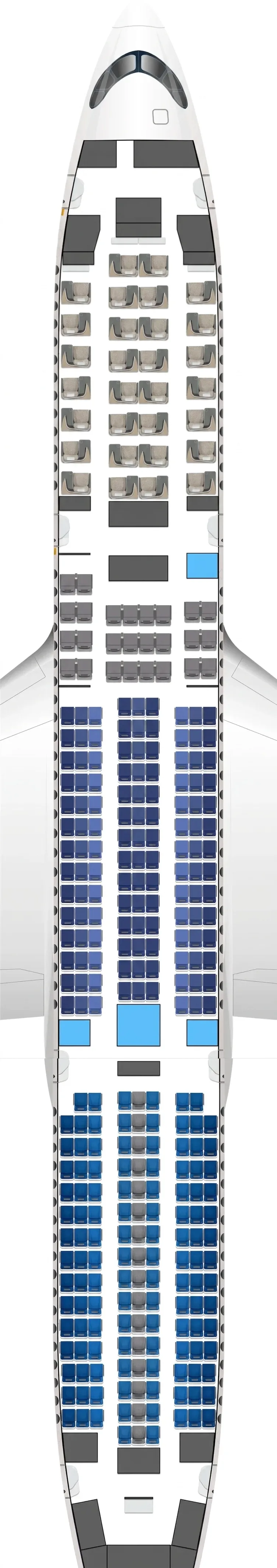 Lufthansa Airbus A350-900 seat map