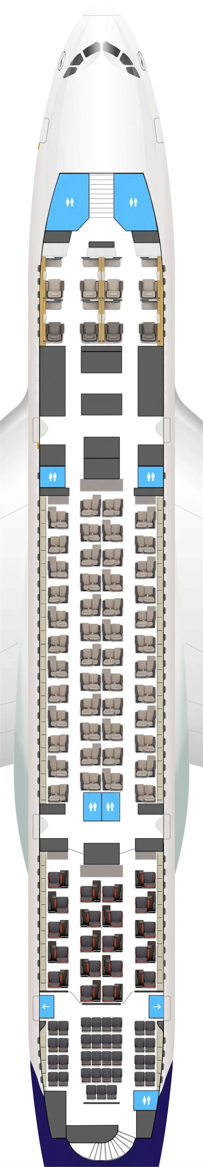 Lufthansa Airbus A380-800 seat map