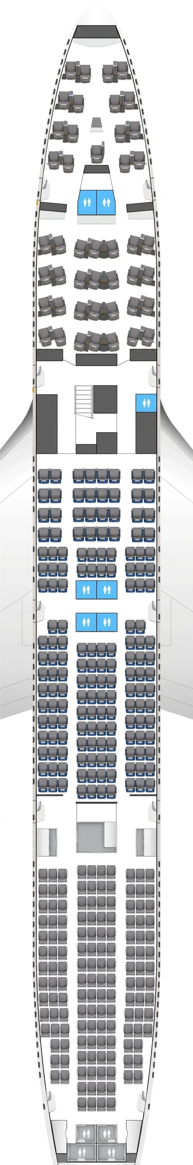 Lufthansa Boeing 747-400 seat map