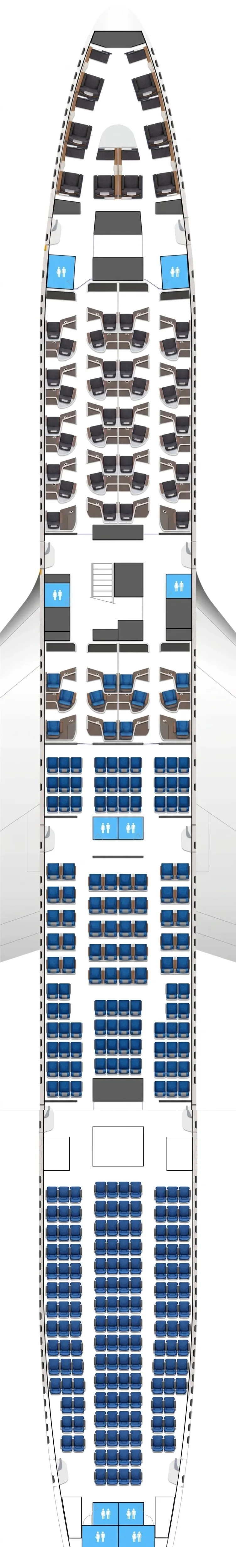 Lufthansa Boeing 747-8 seat map